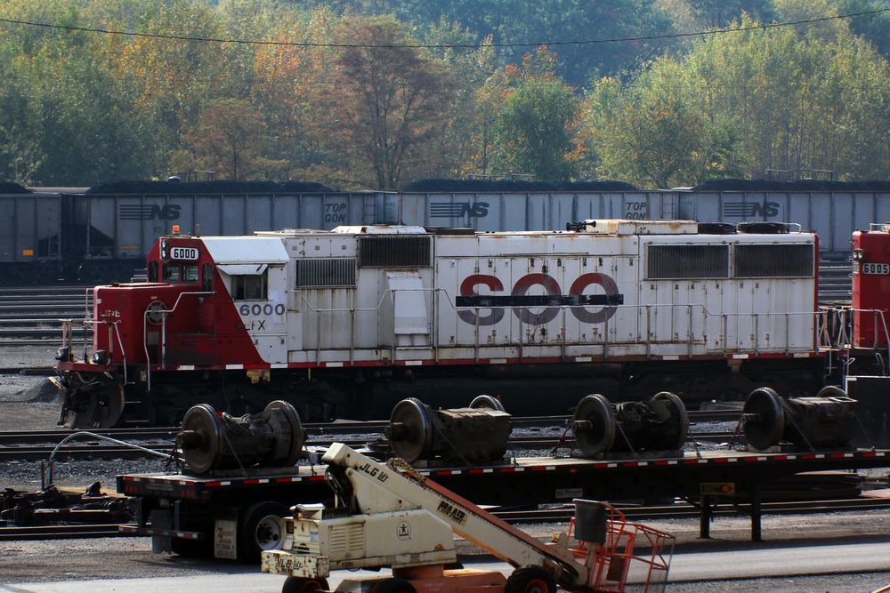 EMD SD60 CEFX#6000 ex SOO bereit zum Umbau auf Juniata Yard der NS, Altoona,PA