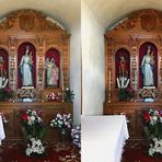 Emerita el Paso Kirche La Gomera - 3D Kreuzblick