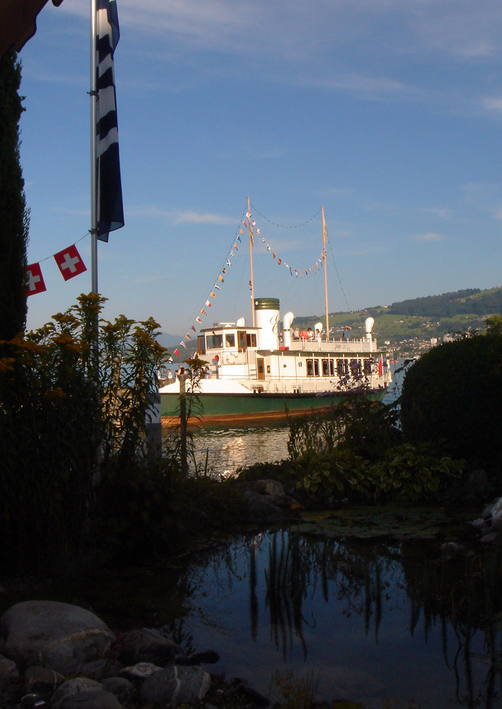 Emily legt in der Abendsonne an