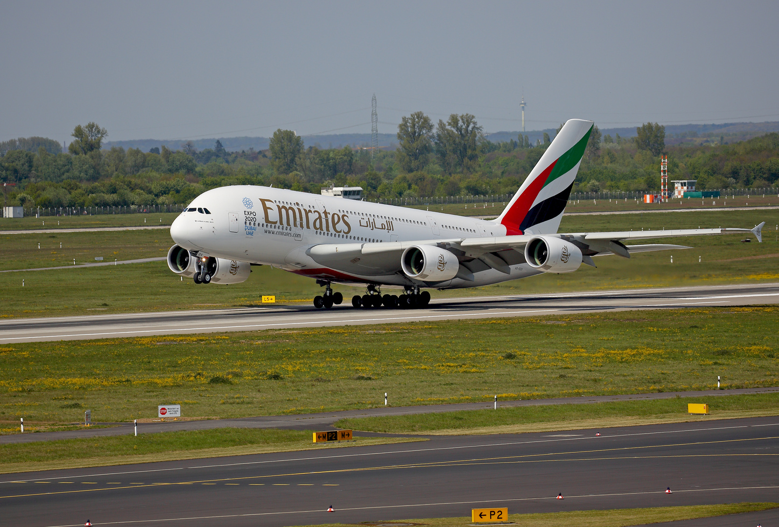 Emirates A380 beim Start