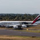 Emirates Airbus A 380 - Ankunft am Flughafen Düsseldorf