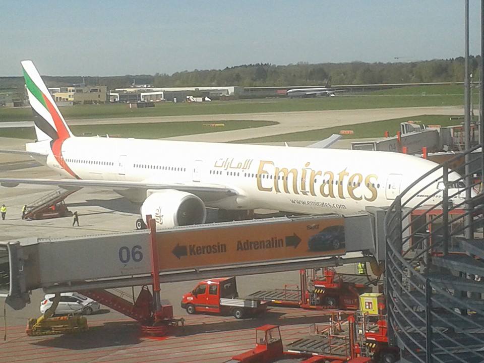 Emirates-Flieger... New York - Hamburg - Dubai