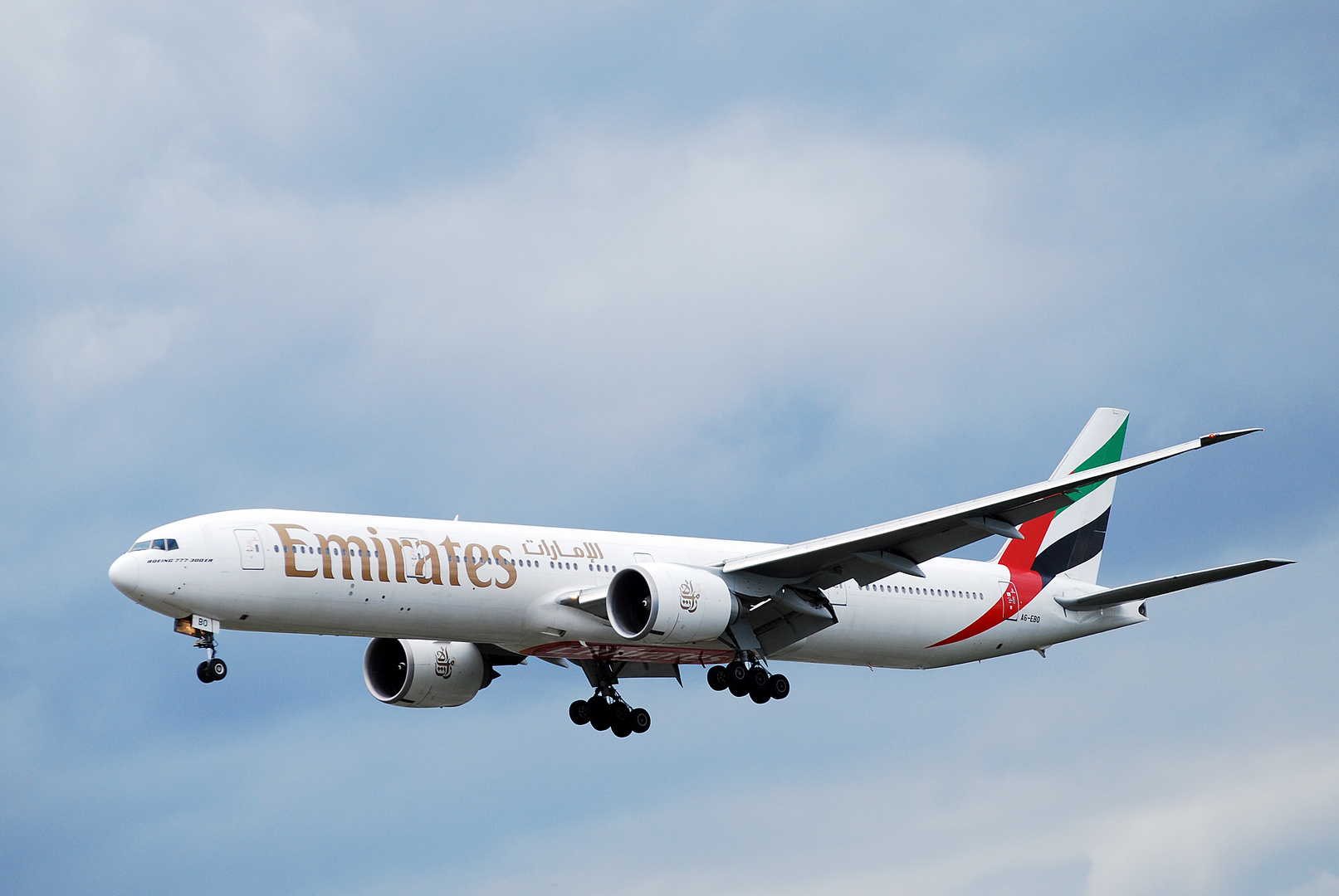 Emirates im Anflug auf Frankfurt