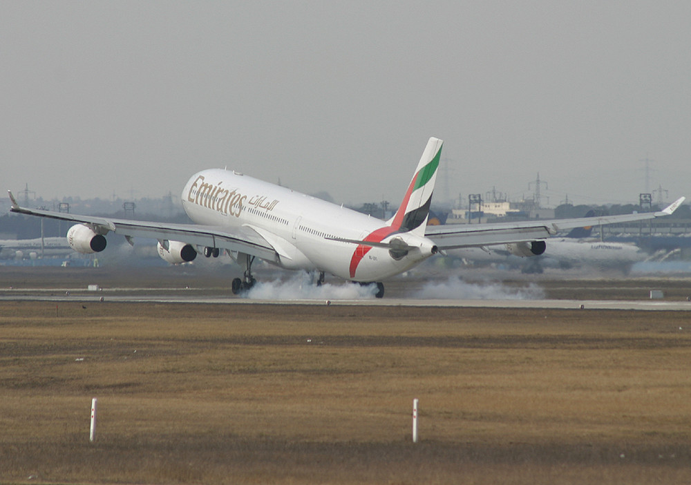 Emirates Landung in FRA