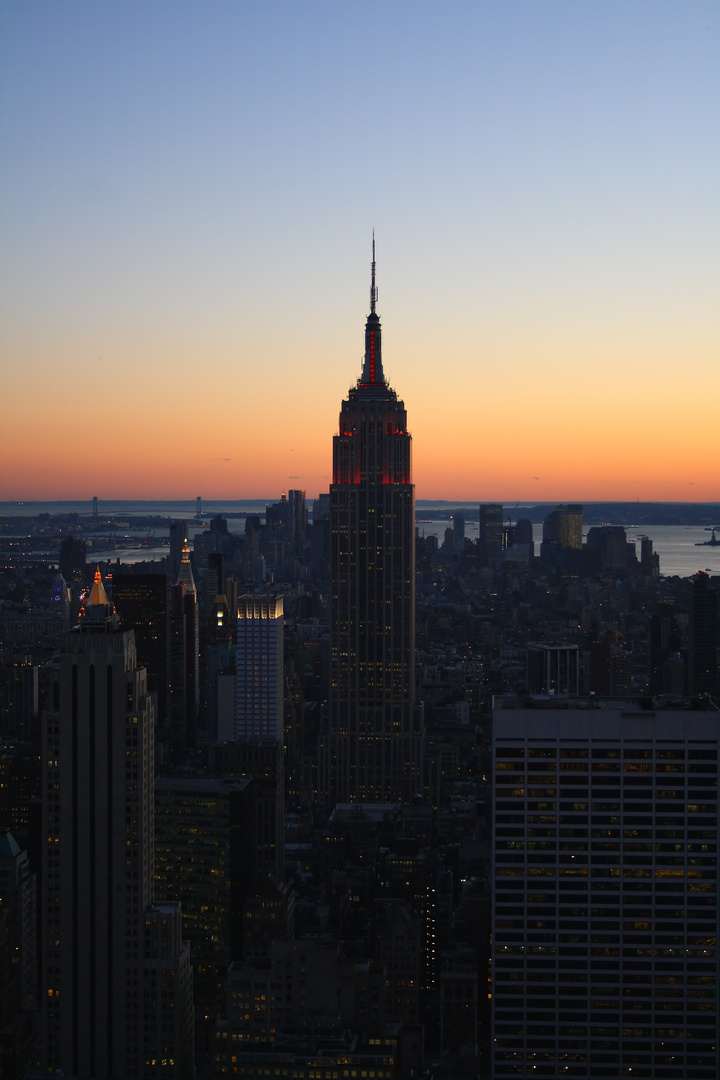 Empire State Building im Sonnenuntergang