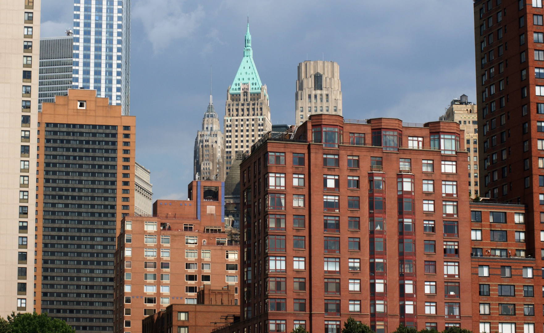 Empire State Building, Top of the Rock, Battery Park, Rooftops, New York City, NYC, Manhattan, USA,