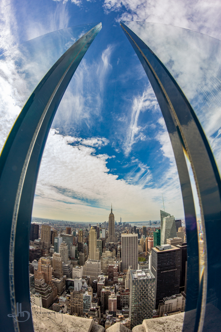 Empire State vom Top of the Rock aus