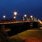 Emsbrücke bei Nacht - bridge over River Ems at night