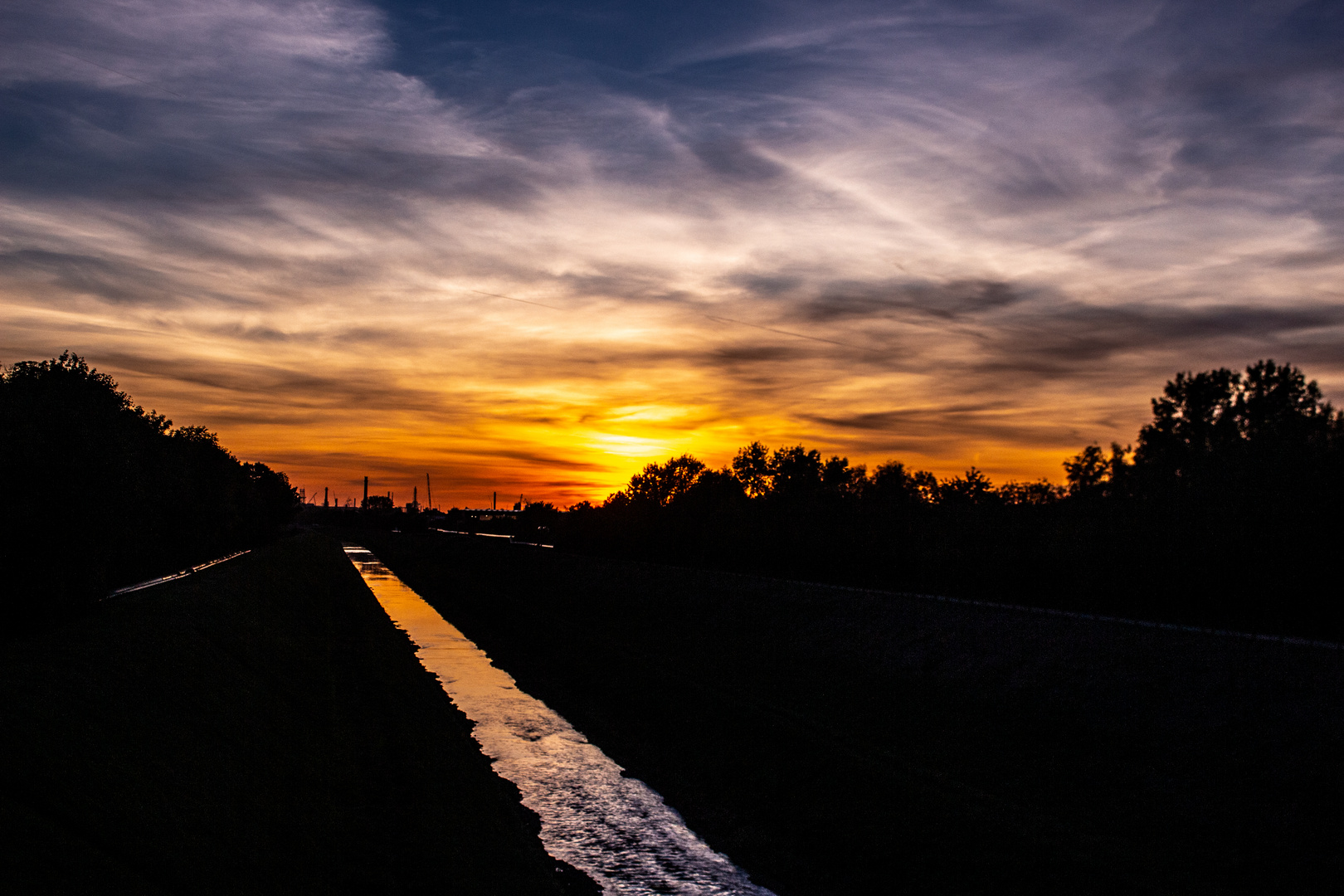 Emscher At Sunset