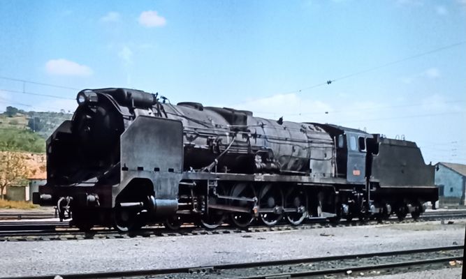 Ìññen als Ostern 1973 RENFE Dampflok 241F