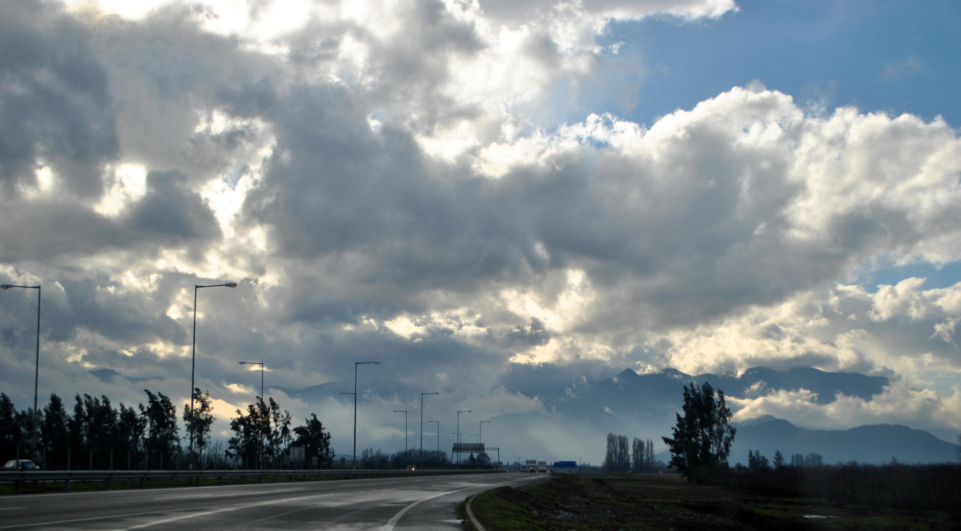 en carretera, un dia de perros,,pero,..