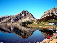 En el lago Enol