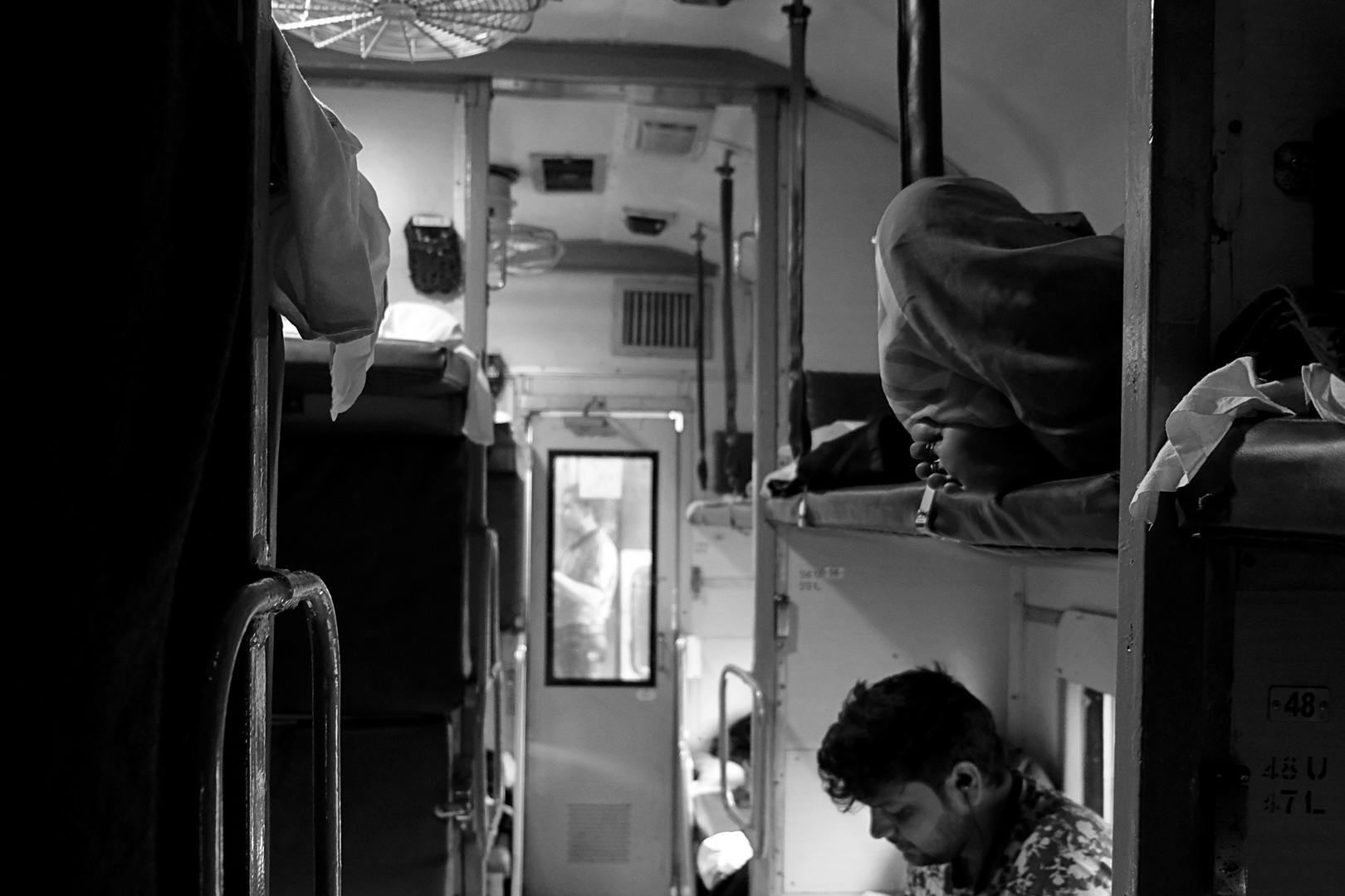 En el tren a Varanasi