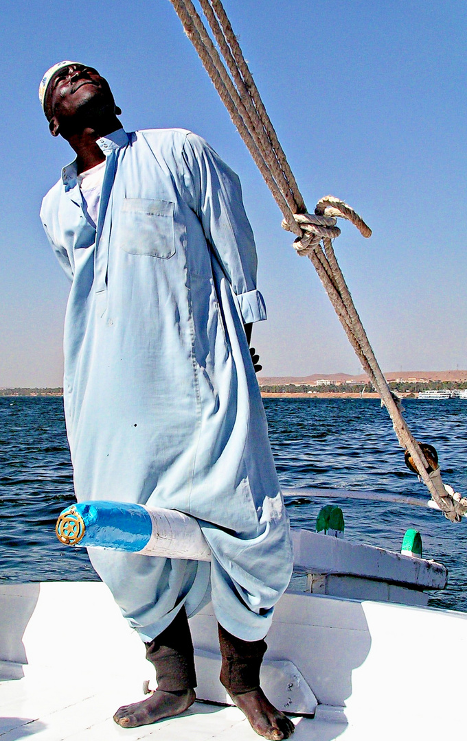 En felouque à Assouan