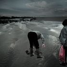 En hiver la pêche au couteaux