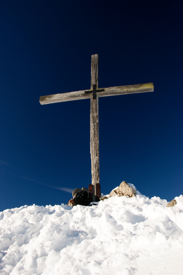 en la cima