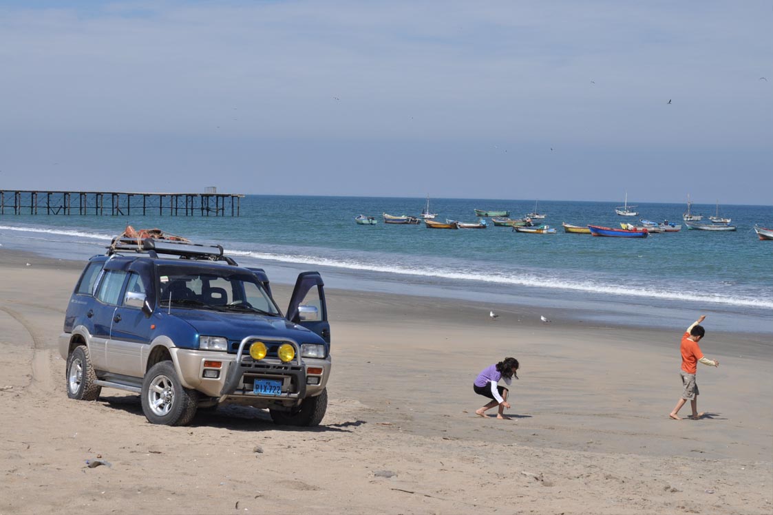 En la playa