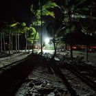 En la playa de Punta Cana ...de noche y..a contraluz