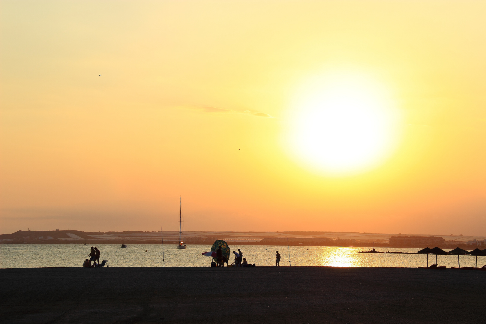 En la playa