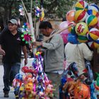 en la plaza