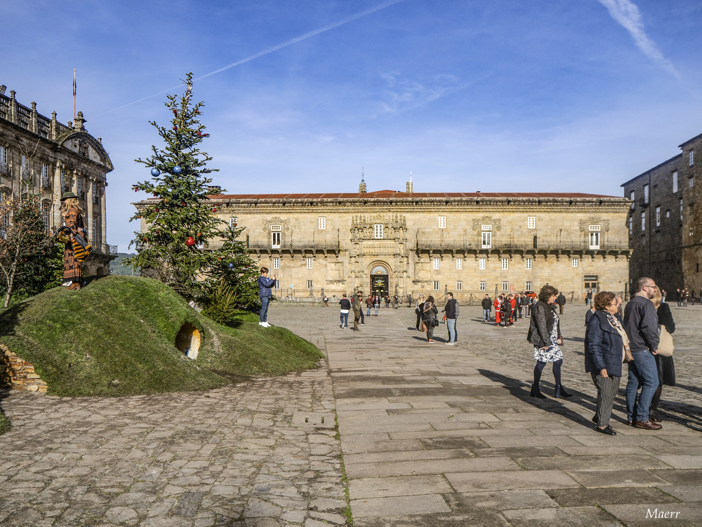 En la Plaza del Obradoiro.