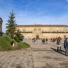 En la Plaza del Obradoiro.