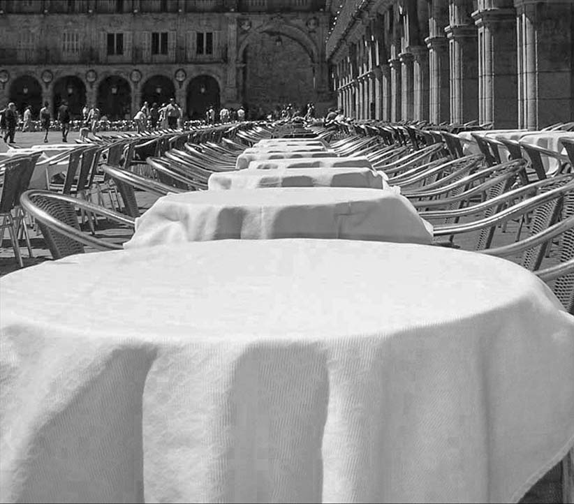 En La Plaza Mayor de Salamanca.