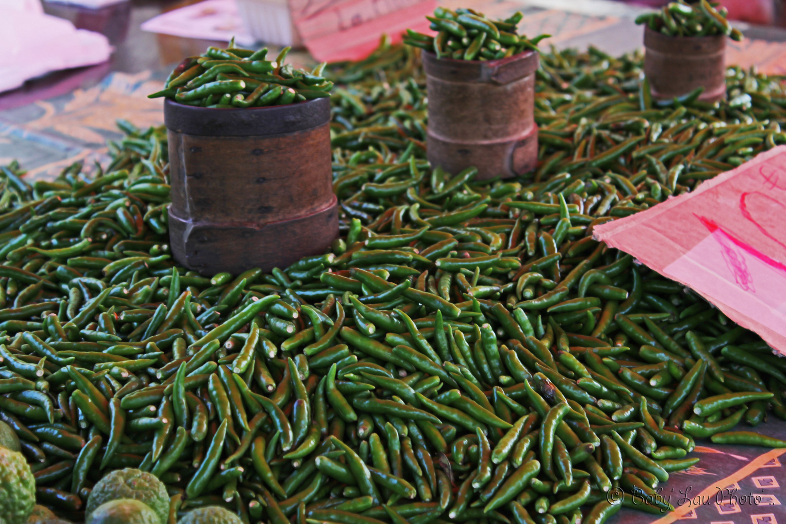 En marchant au marché ..