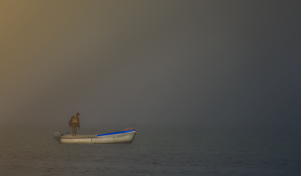 En panne dans la brume