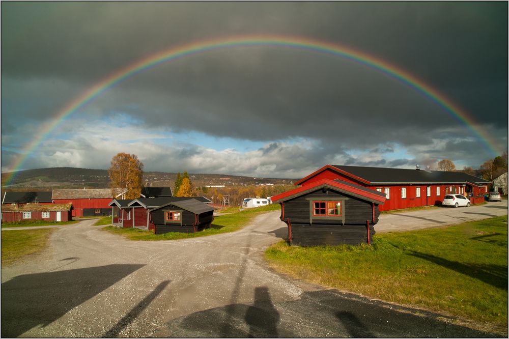 En regnbue over Håneset-Camping Røros ...