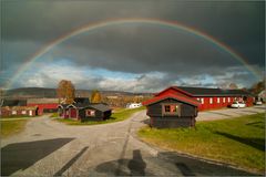 En regnbue over Håneset-Camping Røros ...