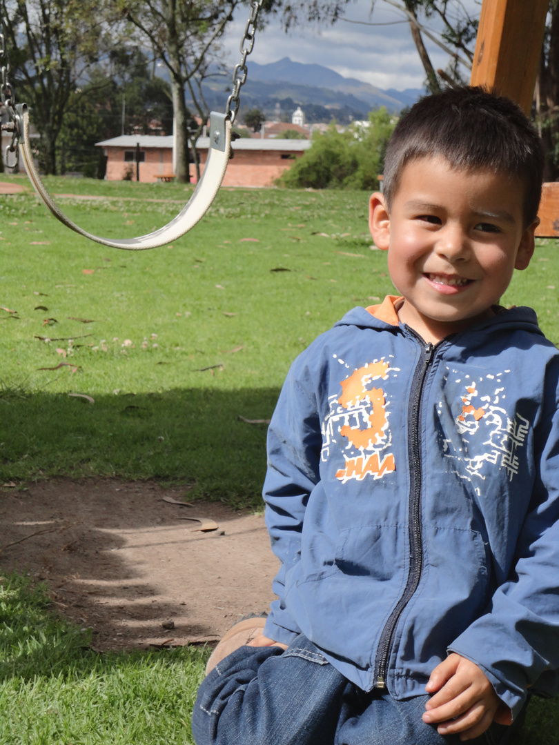 en un parque de cuenca