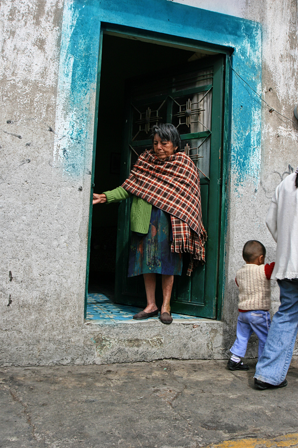 En una calle de Cholula, Mexico