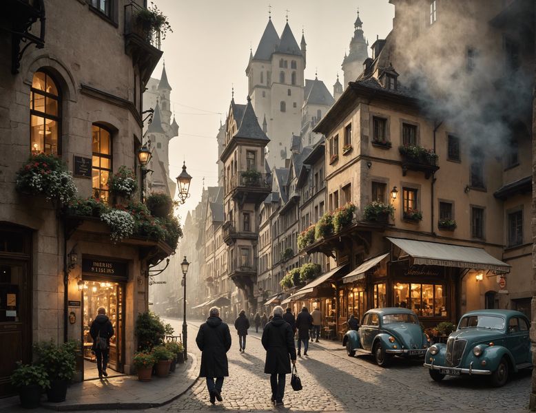 En ville au petit matin - Morgens in der Stadt