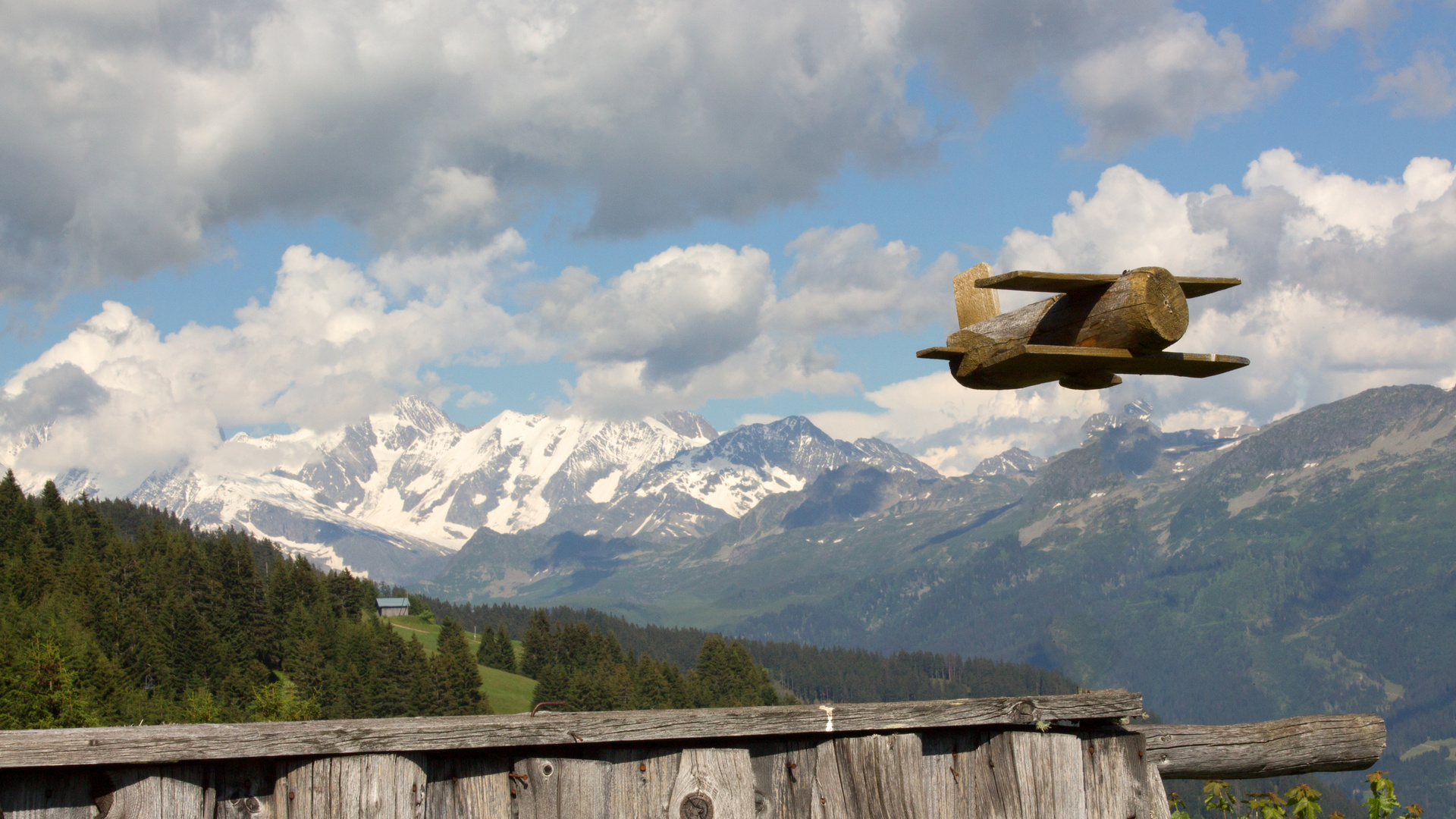 en vol pour le Mont Blanc