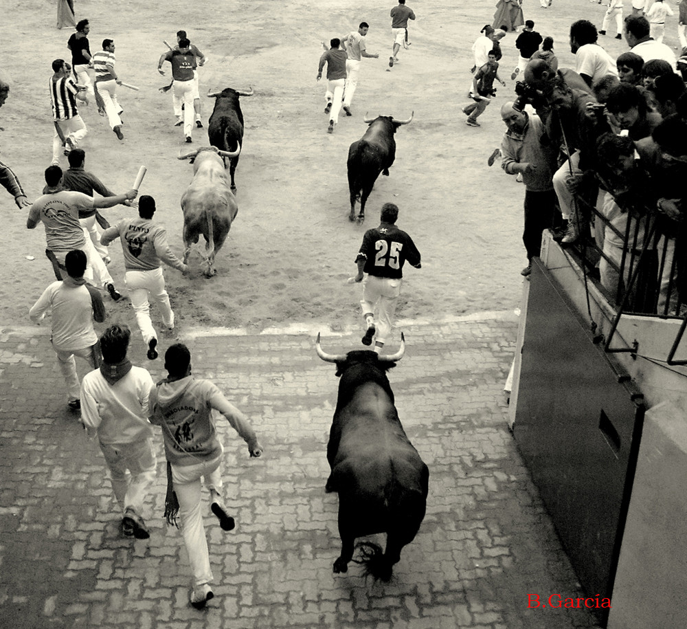 Encierro. Sanfermines. Pamplona. Navarra