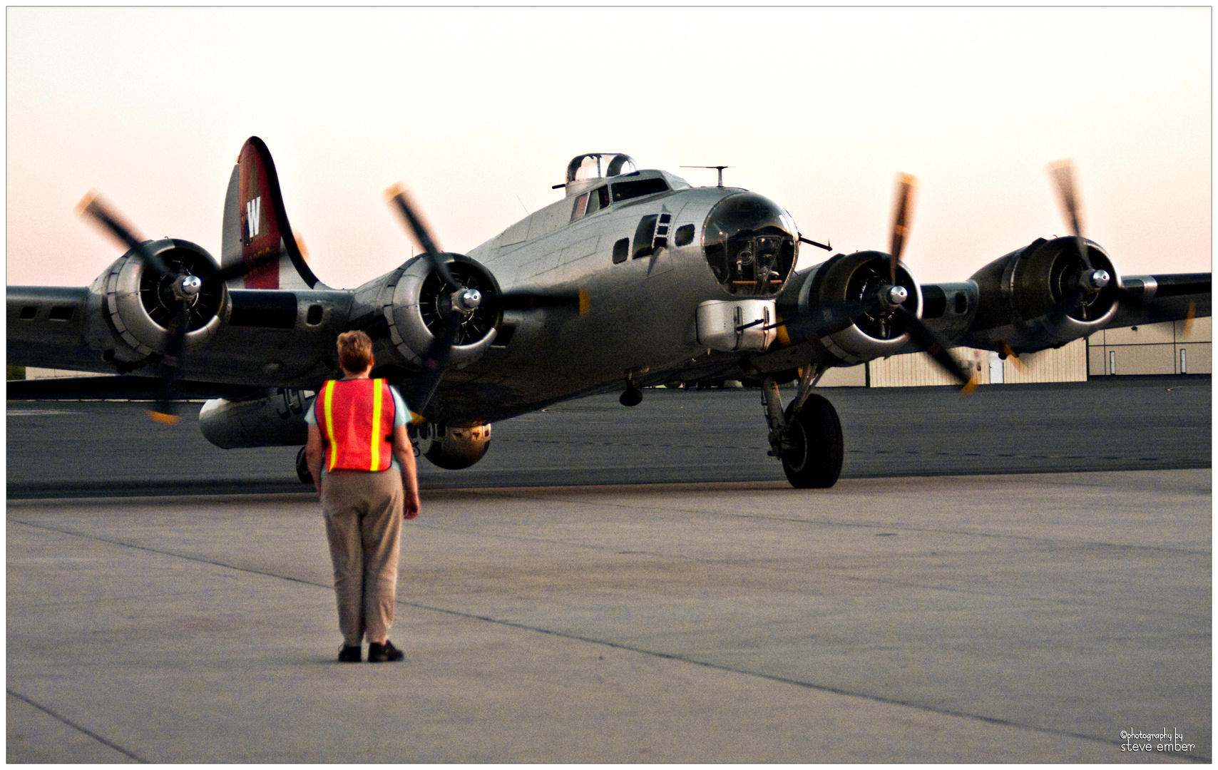 End of a Productive Day - B-17 "Aluminum Overcast"