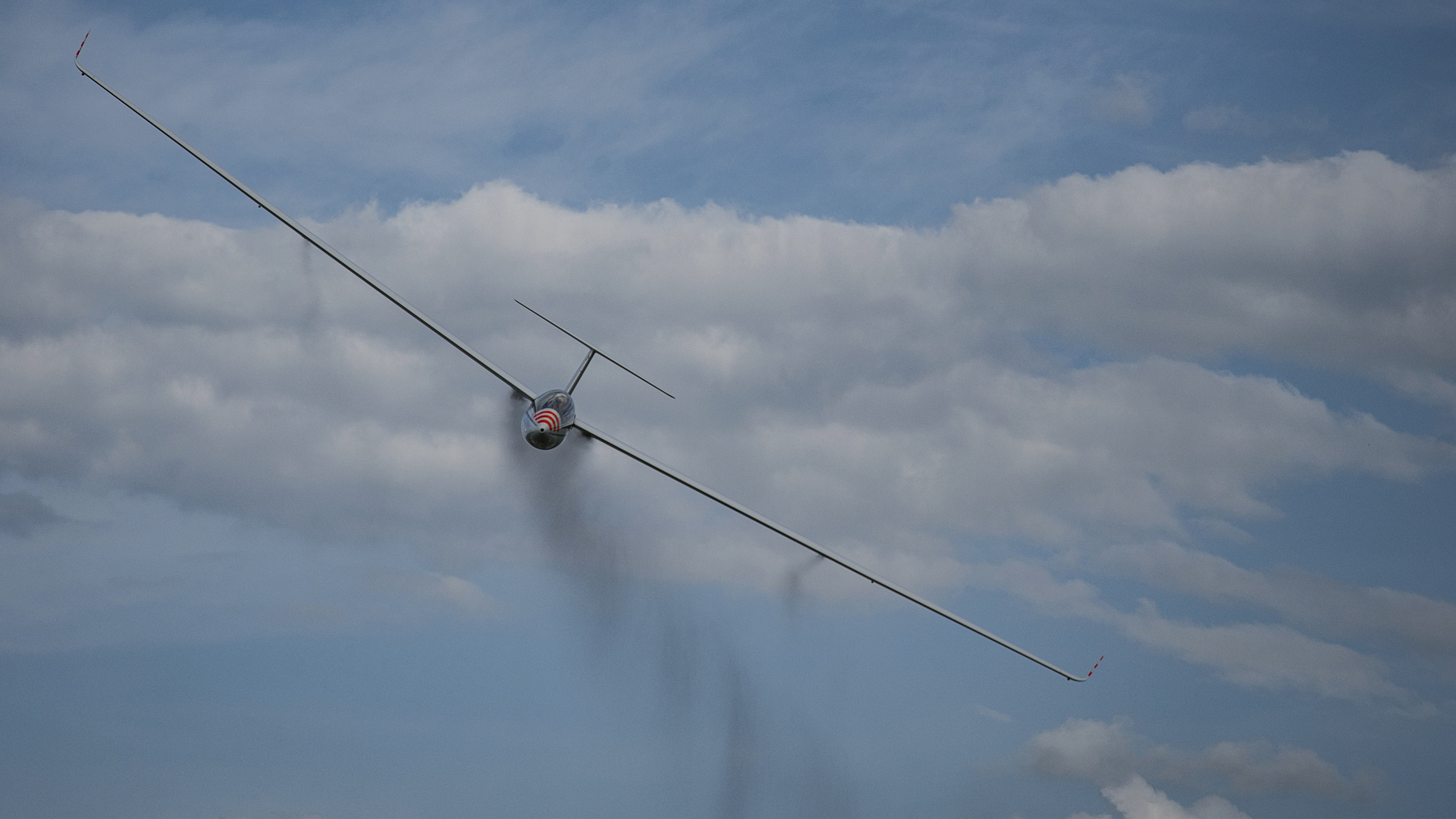 Endanflug in hoher Geschwindigkeit