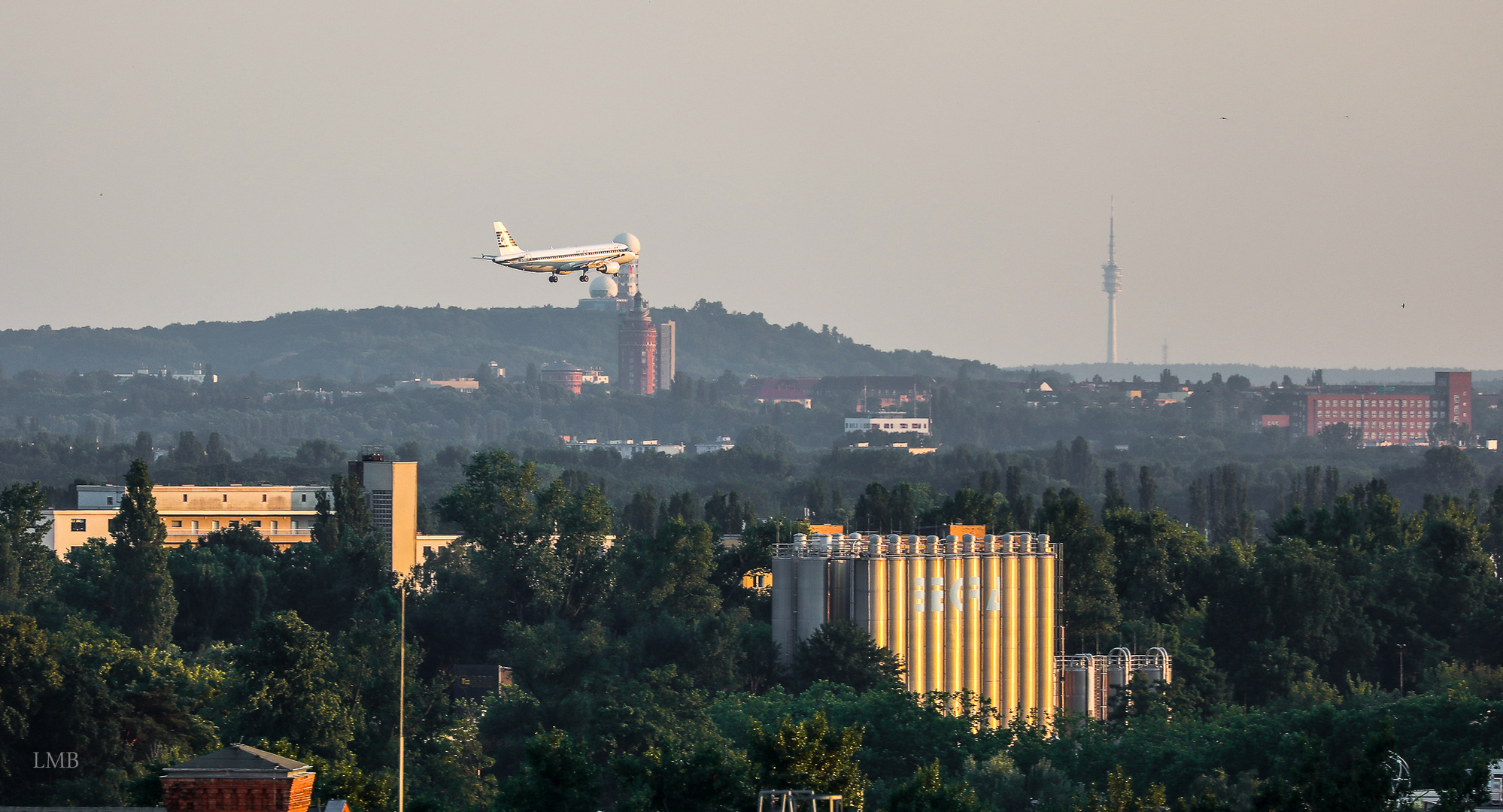 Endanflug vor dem Teufelsberg