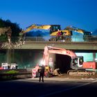 Ende der BAB-Bruecke Heidelberg - Eppelheim zur "Blauen Stunde"