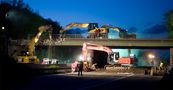 Ende der BAB-Bruecke Heidelberg - Eppelheim zur "Blauen Stunde" von bs-froeschl 