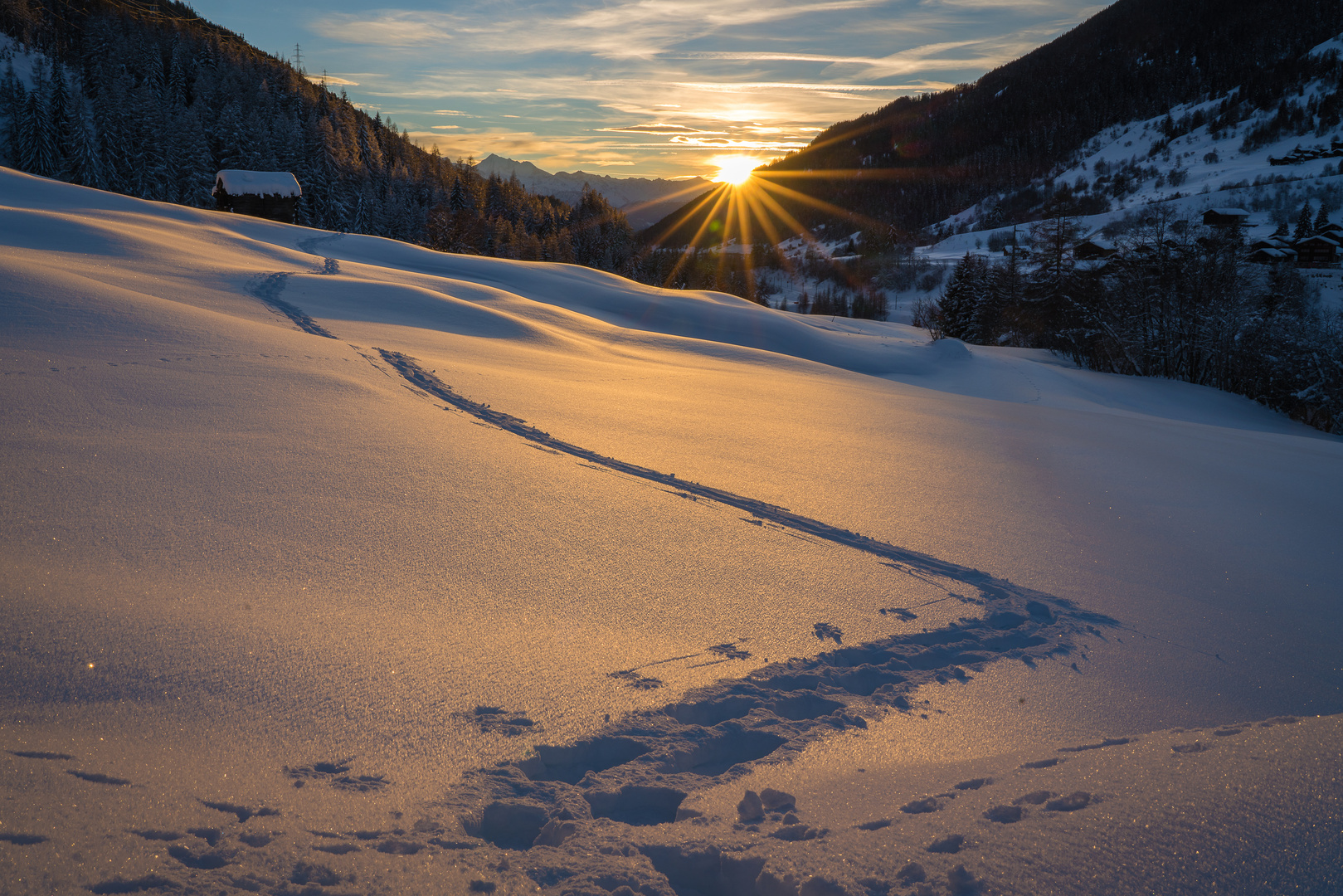 Ende einer Schneeschuhtour...