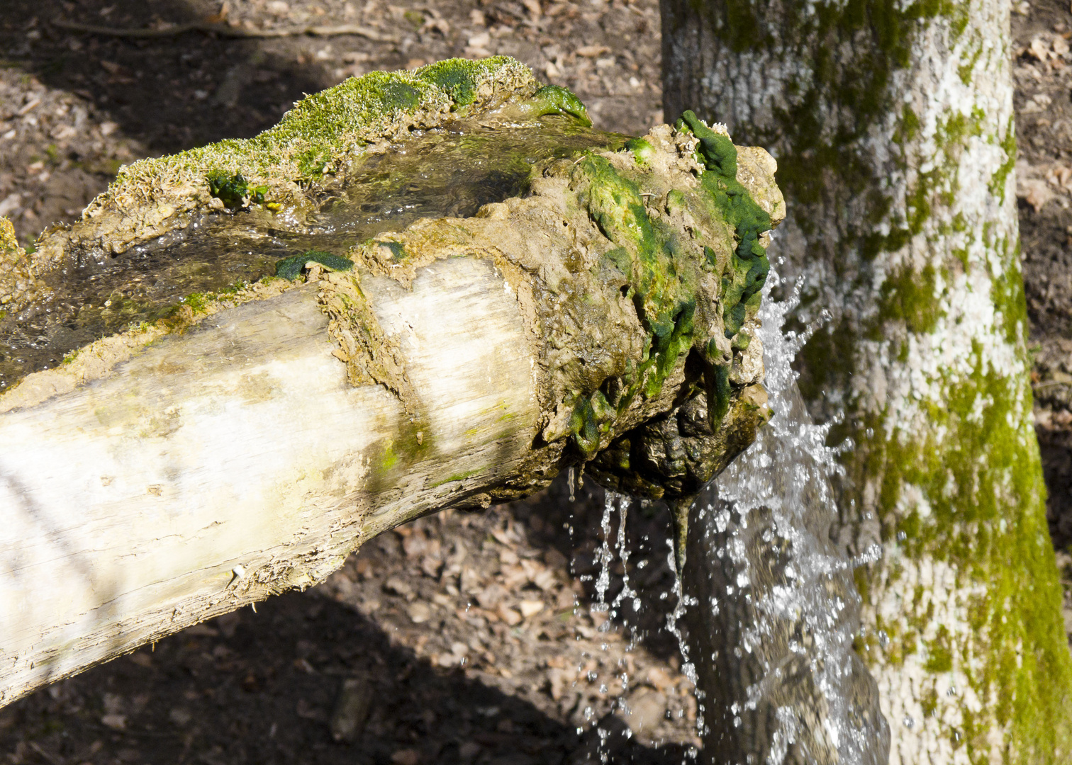 Ende einer Wasserrinne