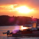 Ende eines Sommerabends am Rhein