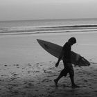 Ende eines Strandtages, die Wellen kehren morgen zurück.