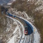 Endlich: Güterzug auf Bergfahrt