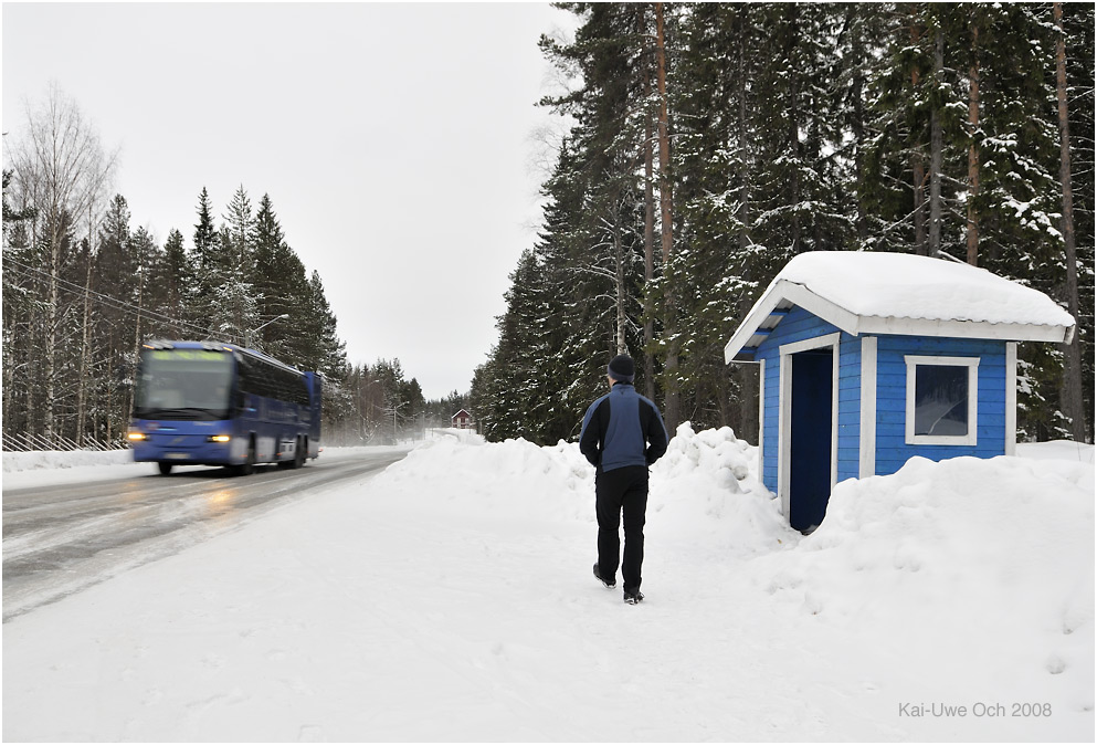 Endlich kommt der Bus