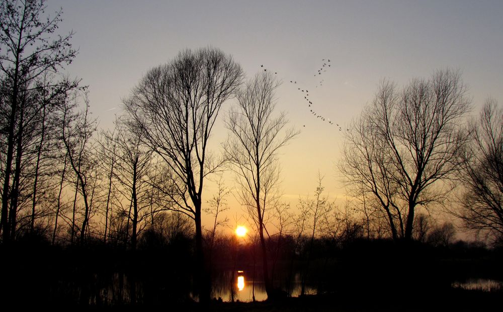 Endlich konnte meine Enkelin Nadine einen (fast) feurigen Sonnenuntergang