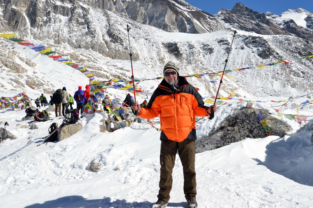 Endlich oben auf dem Larke Pass in 5106 m Höhe