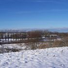 Endlich Schnee am Elbe- Lübeck- Kanal!